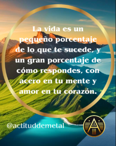 Frase de actitud de metal