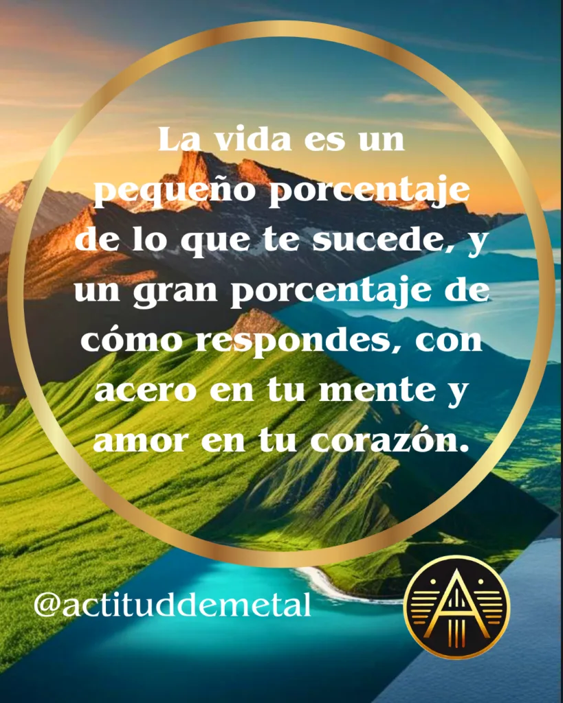 Frase de actitud de metal